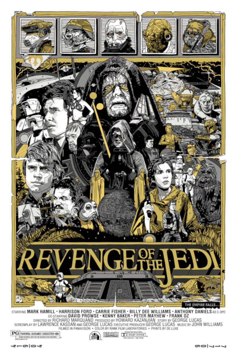Jedi Revenge Stars Vintage Retro Advert Poster A4 Photo Print
