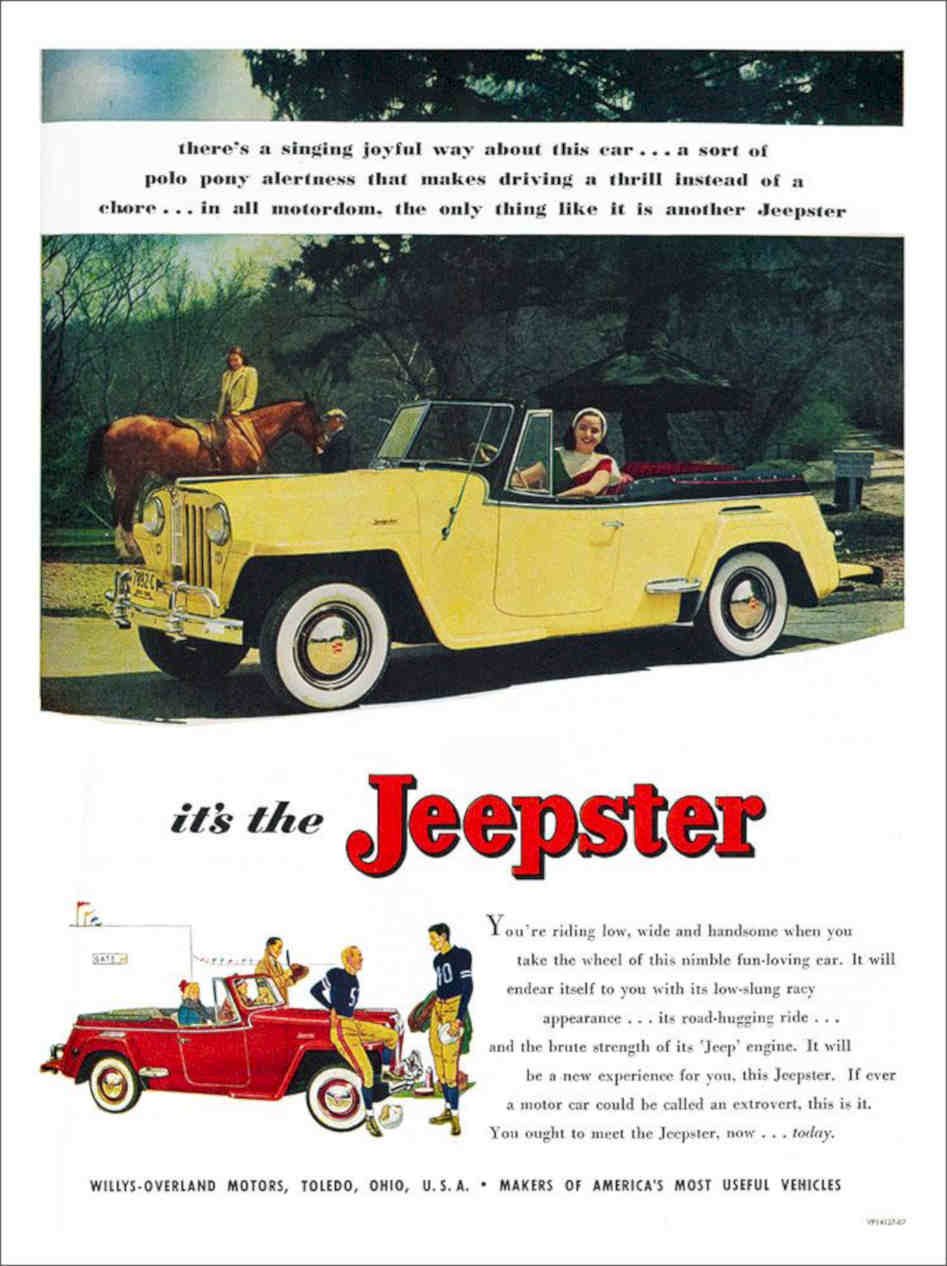 Jeepster 1940s Vintage Retro Advert Poster A4 Photo Print