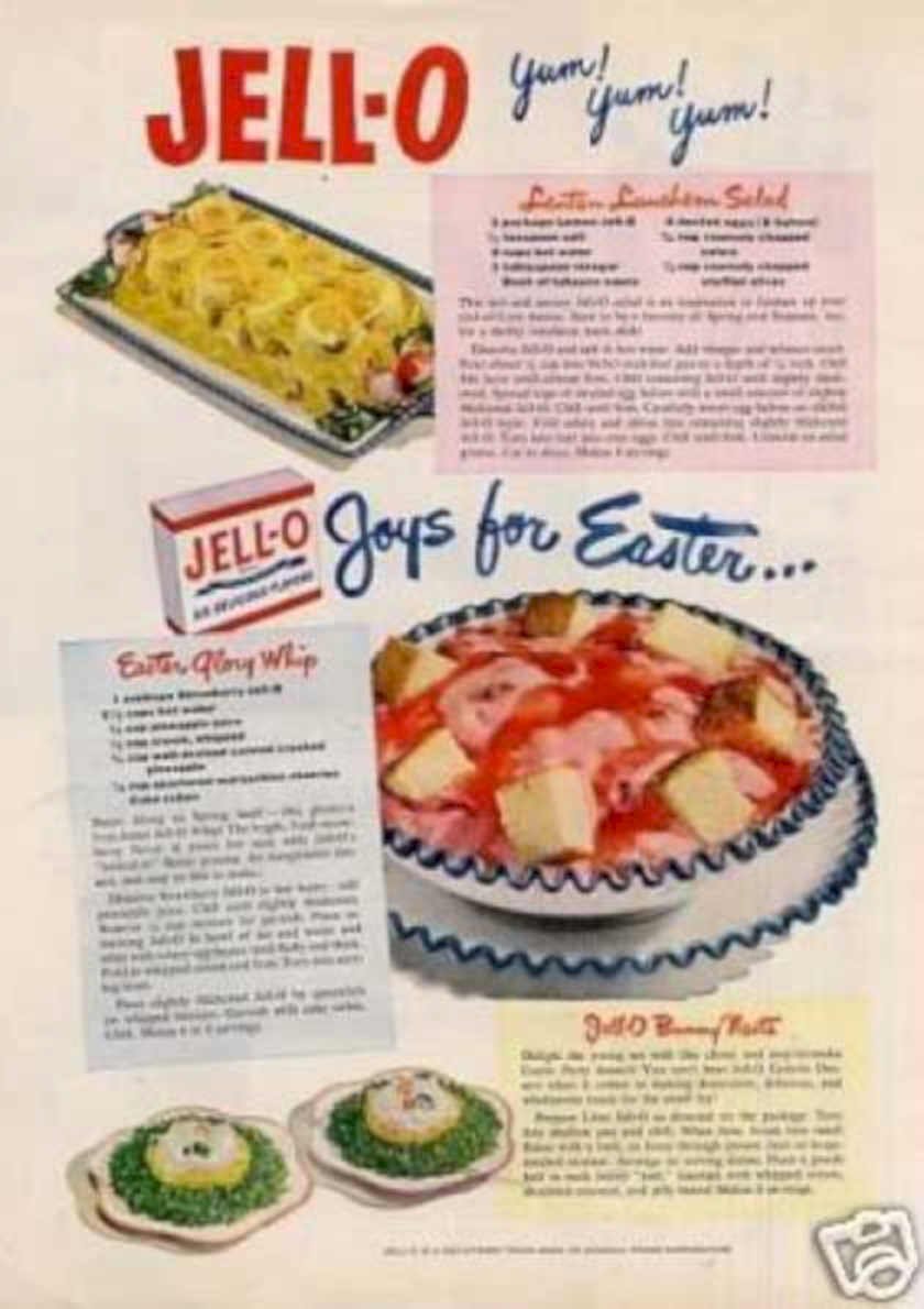 Jell O Easter Vintage Retro Advert Ads A4 Photo Print