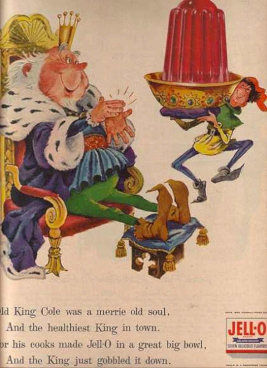 Jello King Throne Vintage Retro Advert Ads A4 Photo Print