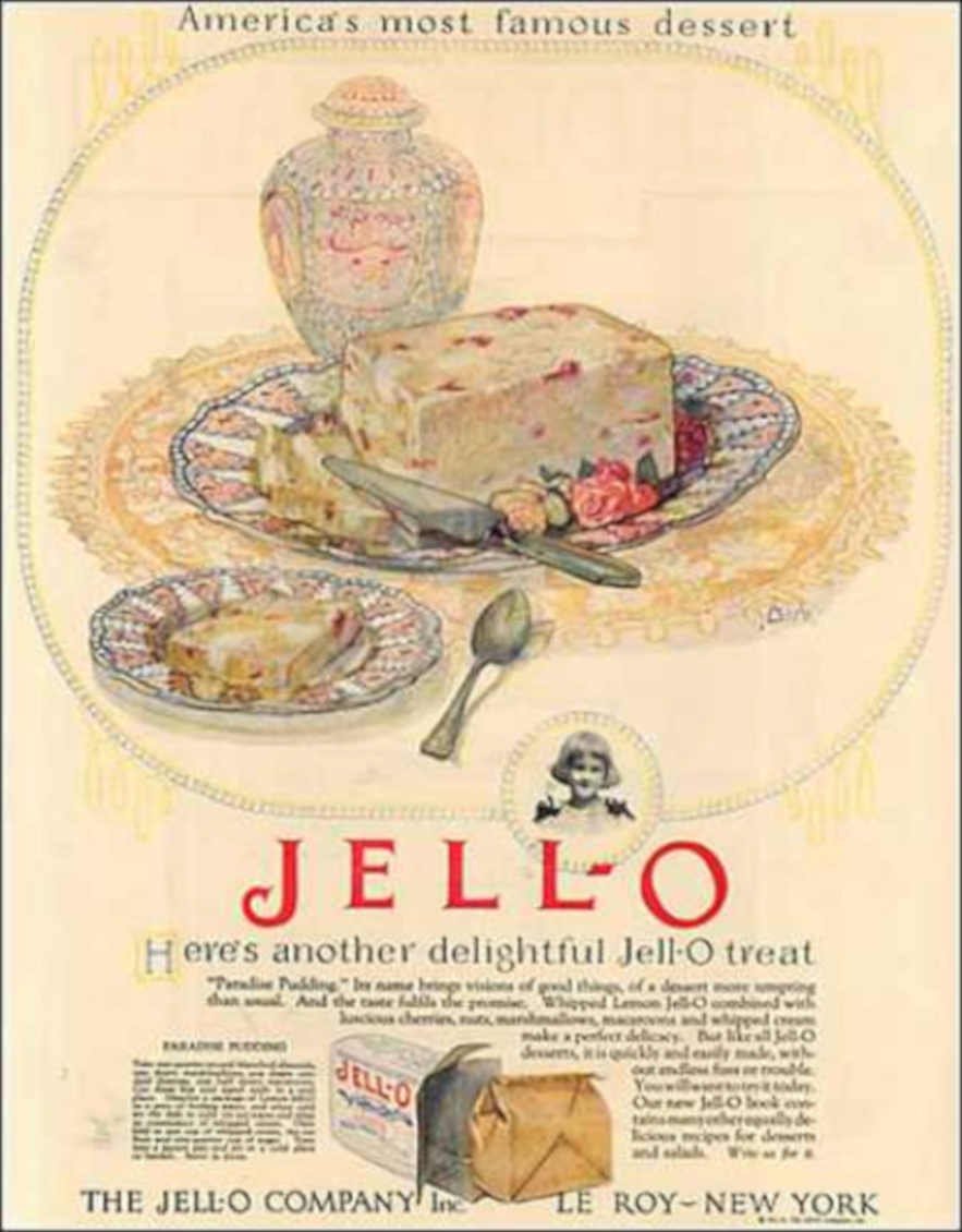 Jello Paradise Pudding Vintage Retro Advert Ads A4 Photo Print