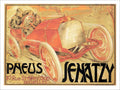 Jenatzy Tyres Racing Poster 1903 Vintage Retro Advert Poster A4 Photo Print