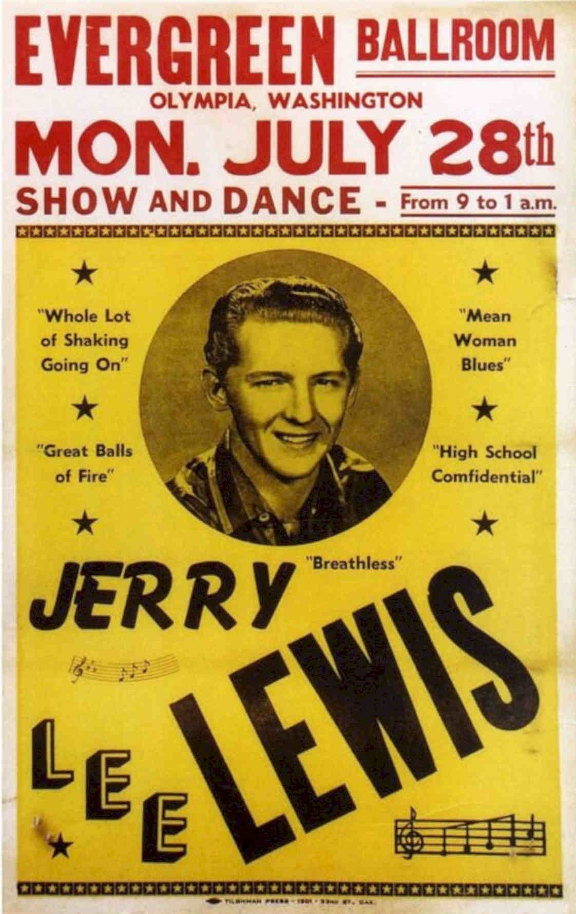Jerry Lee Lewis Vintage Retro Advert Poster A4 Photo Print 2