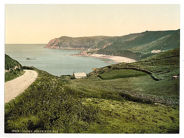 Jersey Bonne Nuit Bay Channel Islands Vintage A4 Photo Print