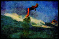Jersey Channel Isles 286004 Surfer, St. Ouen's Bay A4 Limited Edition Watercolour Print