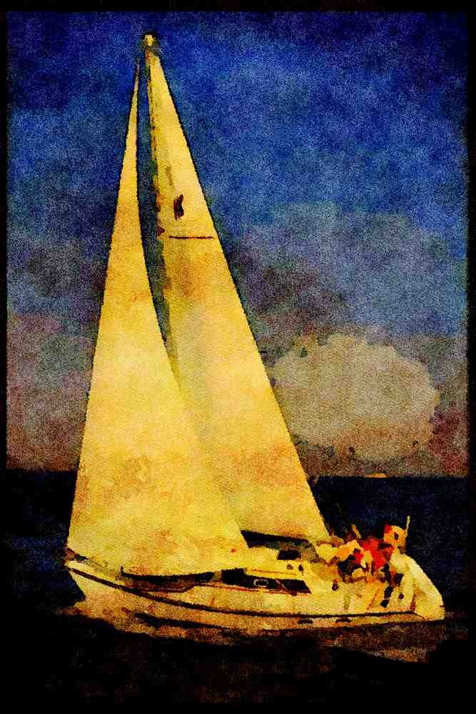 Jersey Channel Isles 286009 Boating St. Helier A4 Limited Edition Watercolour Print