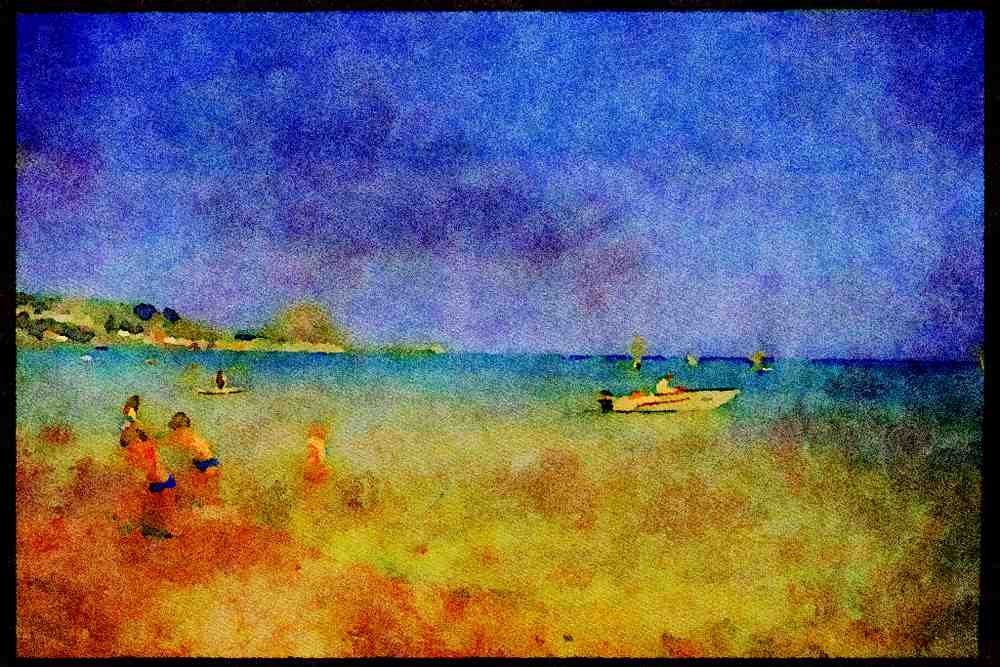 Jersey Channel Isles 286038 Gorey Beach A4 Limited Edition Watercolour Print