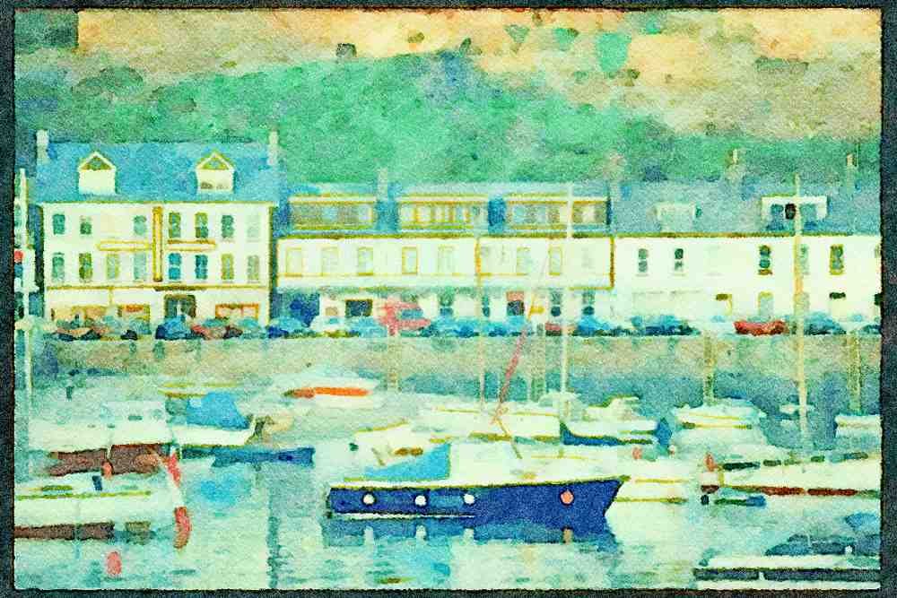 Jersey Channel Isles 286043 St. Aubin A4 Limited Edition Watercolour Print