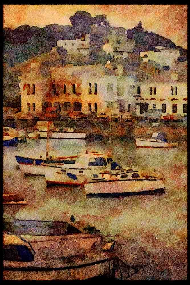 Jersey Channel Isles 286046 St. Aubins A4 Limited Edition Watercolour Print