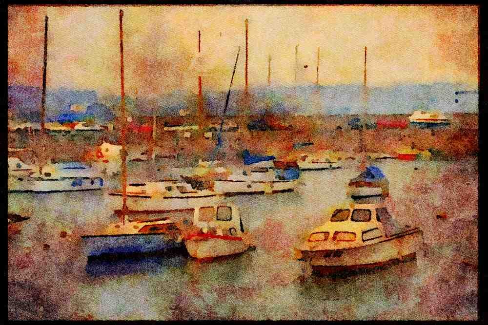 Jersey Channel Isles 286048 St. Aubins A4 Limited Edition Watercolour Print