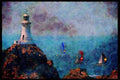 Jersey Channel Isles 286055 Corbiere Lighthouse A4 Limited Edition Watercolour Print
