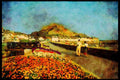 Jersey Channel Isles 286057 Garden Walk At Gorey A4 Limited Edition Watercolour Print