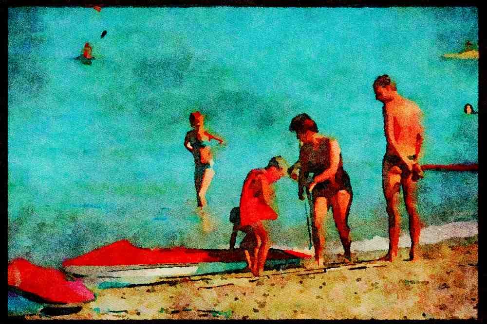 Jersey Channel Isles 286060 Beach Scenes A4 Limited Edition Watercolour Print