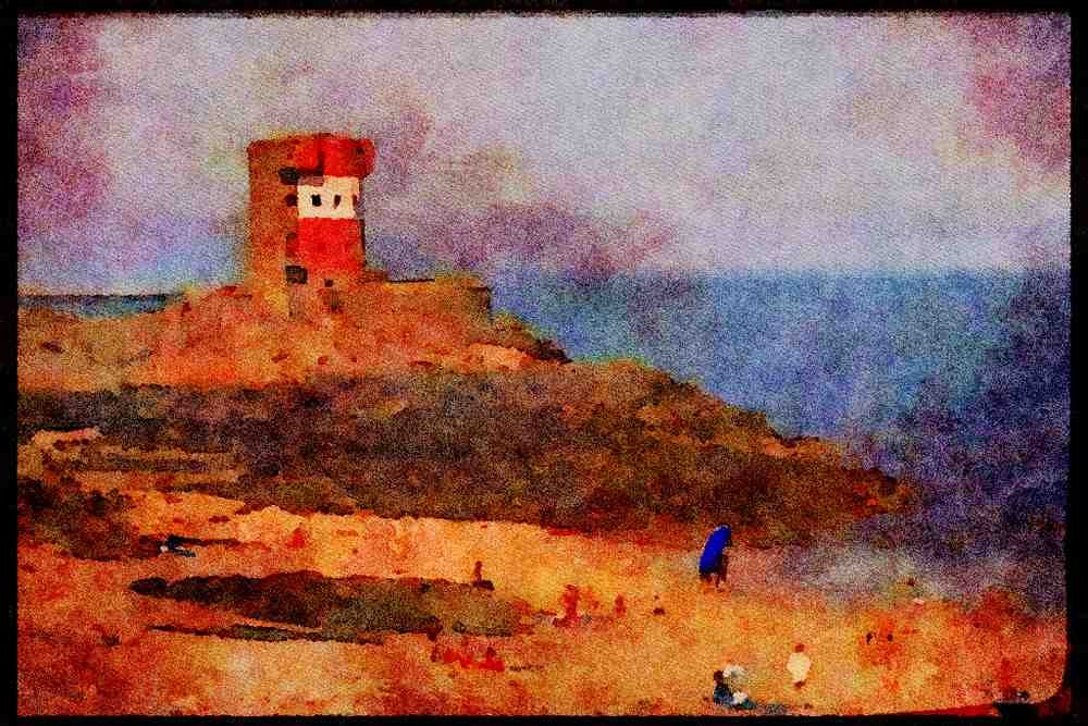 Jersey Channel Isles 286067 Archirondel A4 Limited Edition Watercolour Print
