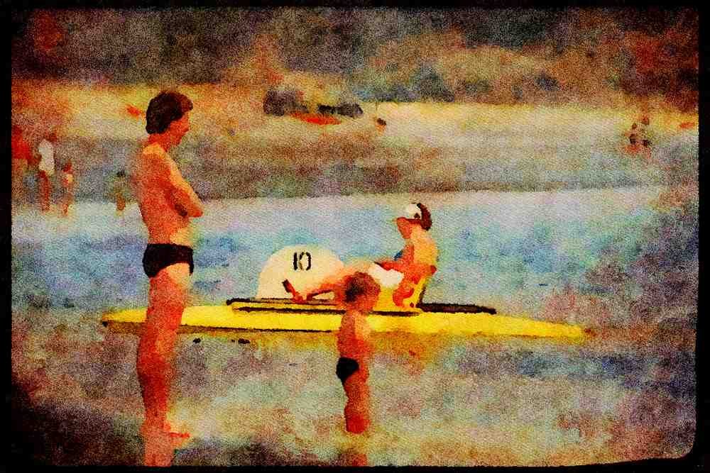Jersey Channel Isles 286068 Paddle Boats At Portelet Bay A4 Limited Edition Watercolour Print