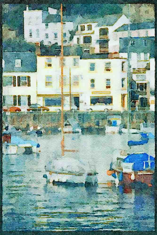 Jersey Channel Isles 286069 St. Aubins A4 Limited Edition Watercolour Print