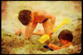 Jersey Channel Isles 286072 Beach Scene A4 Limited Edition Watercolour Print