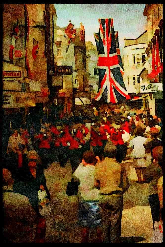 Jersey Channel Isles 286076 St. Helier Street Scene A4 Limited Edition Watercolour Print