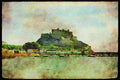 Jersey Channel Isles 286087 Castle, Mount Orgueil A4 Limited Edition Watercolour Print