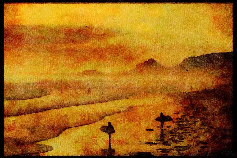 Jersey Channel Isles 286096 Dusk, St. Ouen A4 Limited Edition Watercolour Print