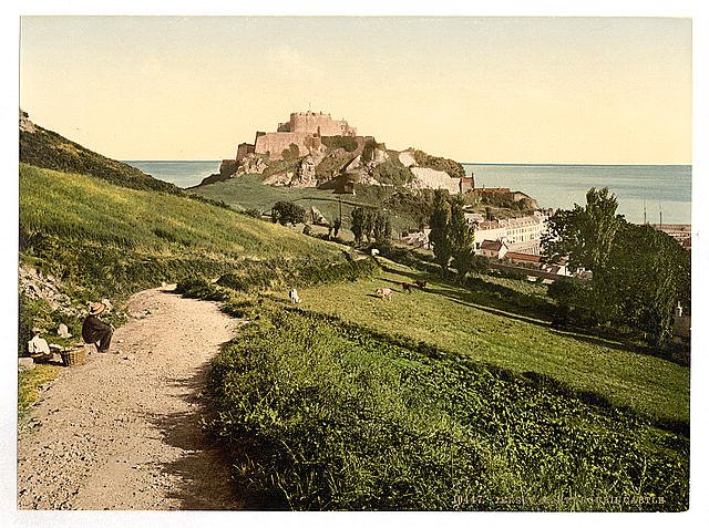 Jersey Mont Orgueil Castle Channel Island Vintage A4 Photo Print