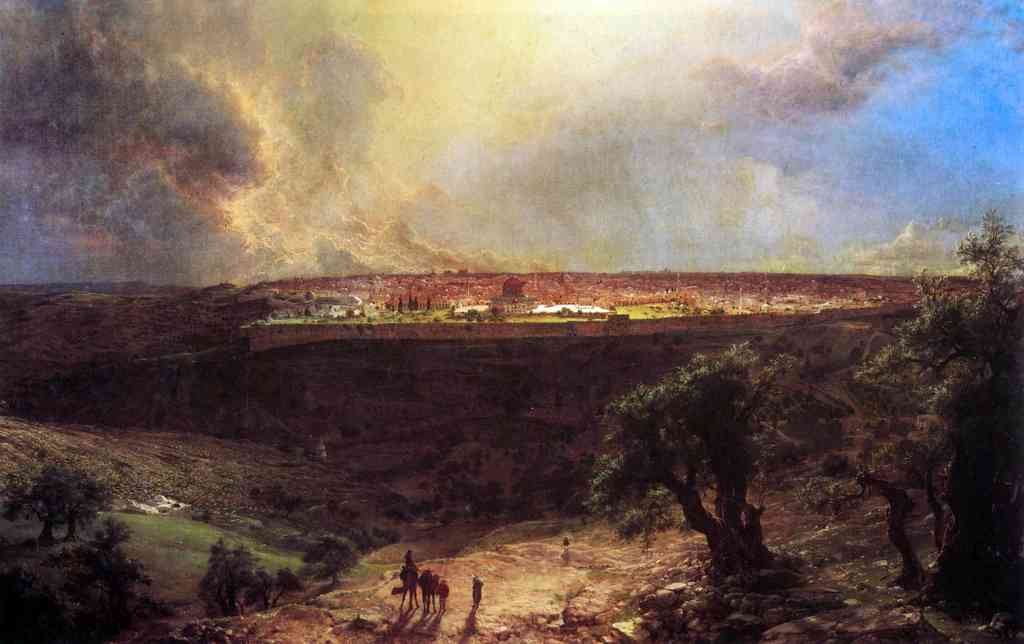 Jerusalem From The Mount Of Olives Frederick Edwin Church A4 Photo Print