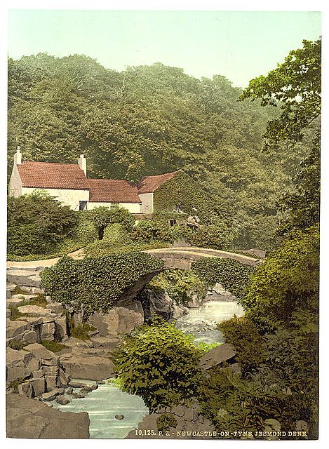 Jesmond Dene II old mill Newcastle on Tyne Vintage A4 Photo Print