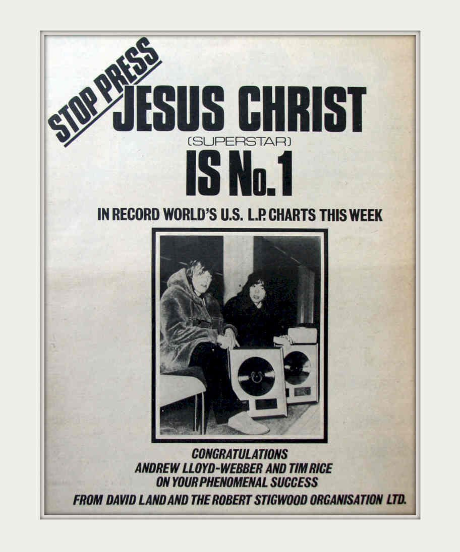 Jesus Christ Superstar Vintage Retro Advert Poster A4 Photo Print