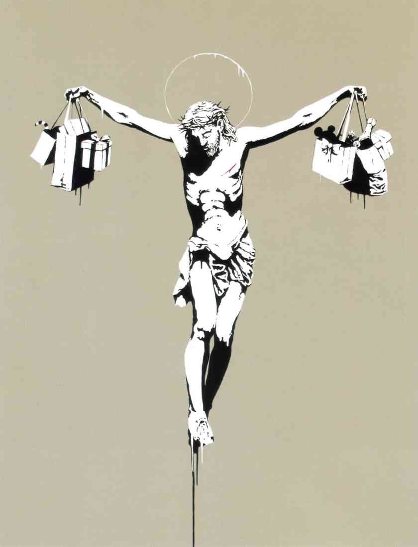 Jesus Shopping plus A4 Photo Print