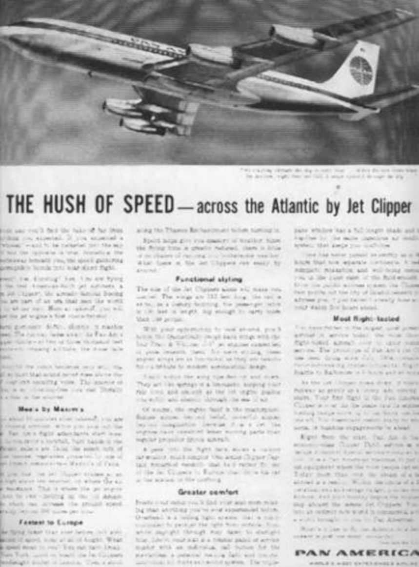 Jet Clipper Atlantic Vintage Retro Advert Ads A4 Photo Print