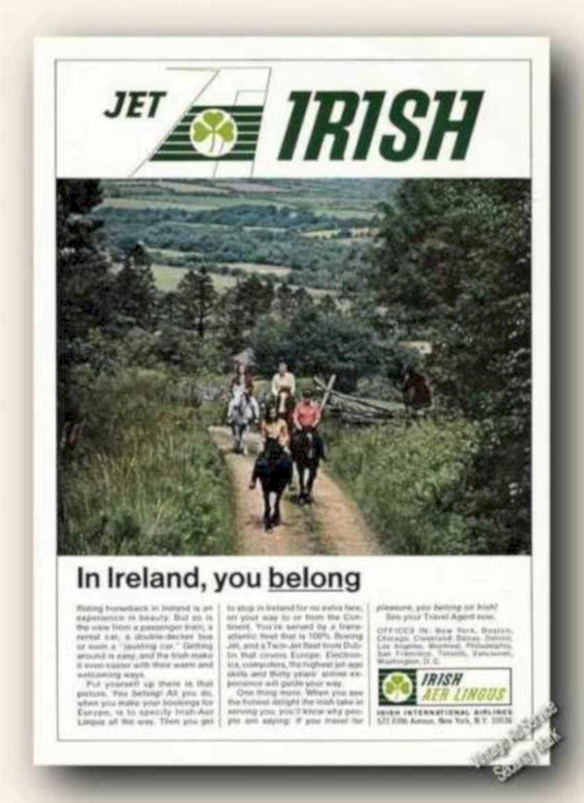 Jet Irish Landscape Vintage Retro Advert Ads A4 Photo Print