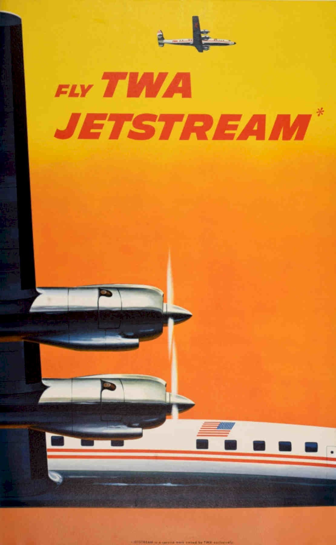 Jetstream Twamarkings Flight Vintage Retro Advert Poster A4 Photo Print