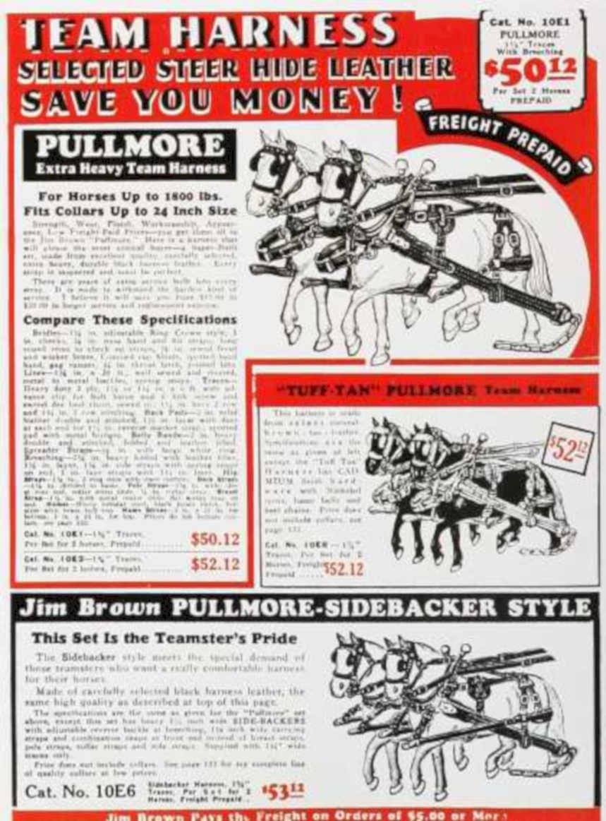 Jim Brown Harnesses Vintage Retro Advert Ads A4 Photo Print