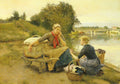 Jimenez y Aranda Luis WASHERWOMEN ON A RIVER BANK Art A4 Photo Print