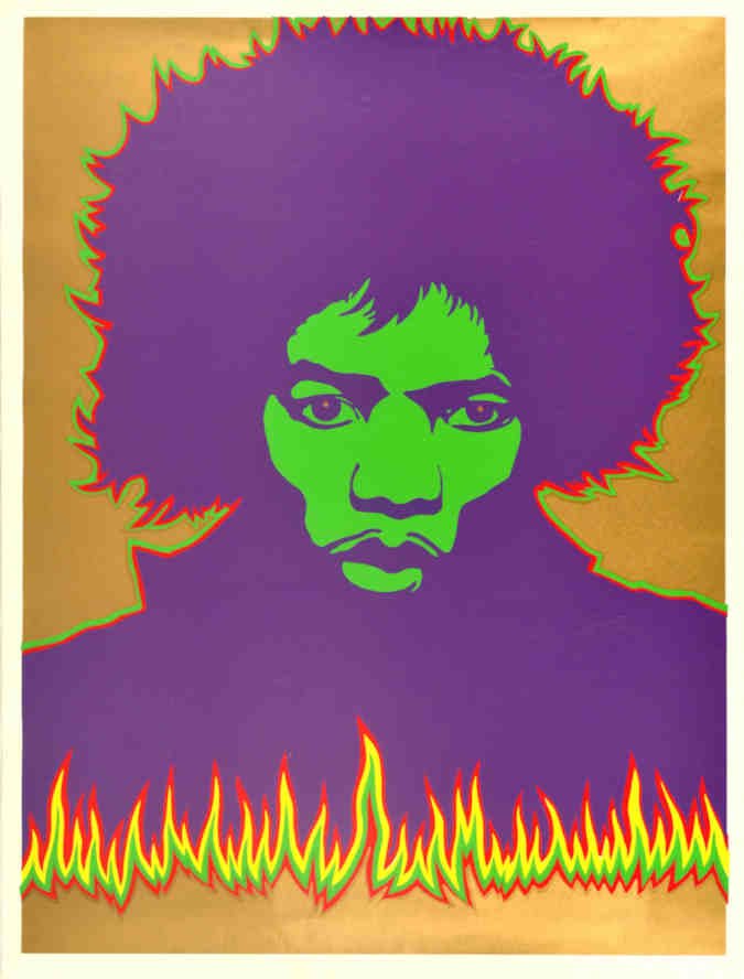 Jimi Hendrix Psychedelic Vintage Retro Advert Poster A4 Photo Print