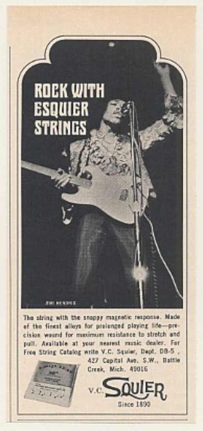 Jimi Stratocaster Esquire Vintage Retro Advert Ads A4 Photo Print