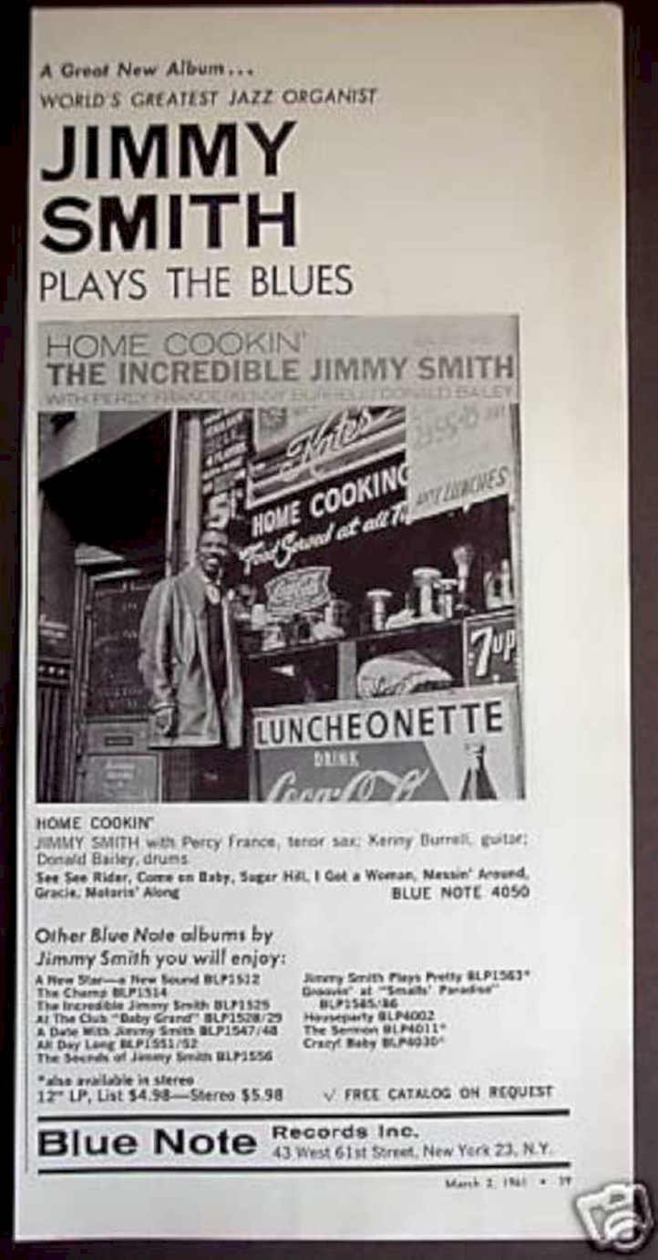 Jimmy Smith Blues Vintage Retro Advert Ads A4 Photo Print