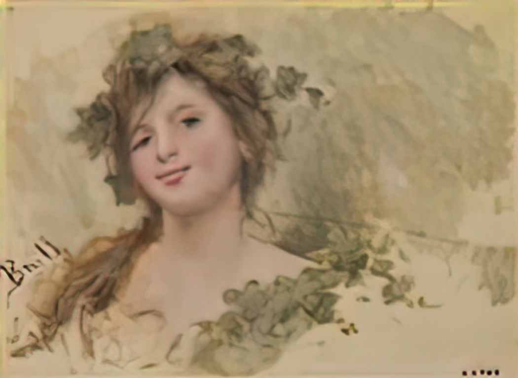 Joan Brull joan brull bust de noia somrient mnac 022909 d Art A4 Photo Print UK