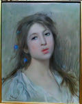 Joan Brull ni a con flores azules juan brull y vi olas Art A4 Photo Print