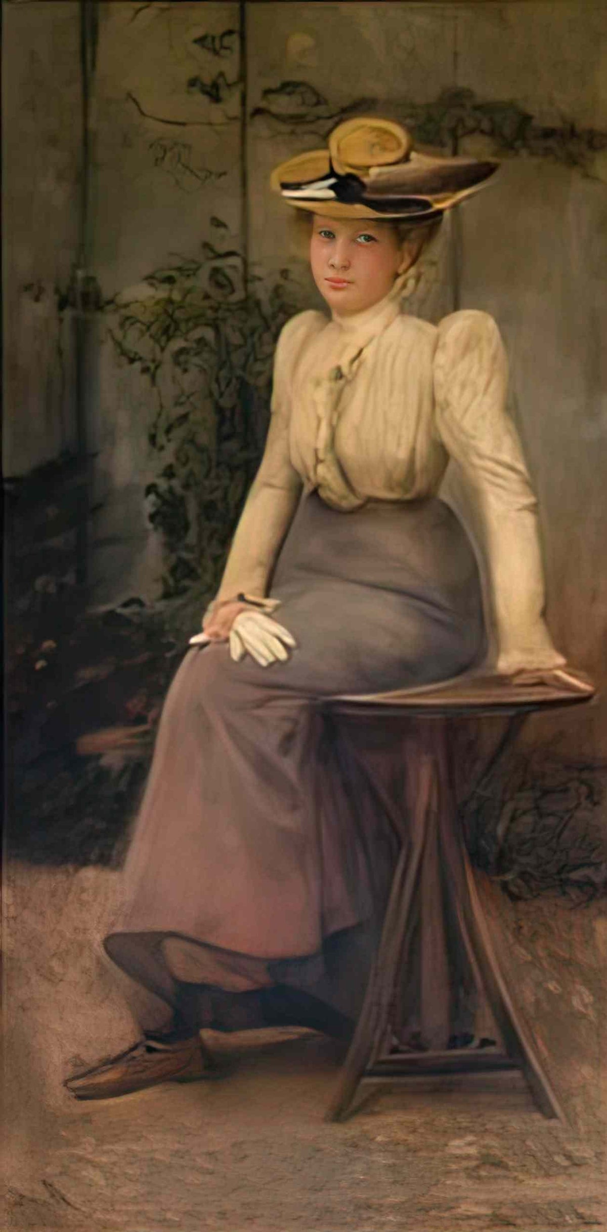 Joan Brull retrat de dama joan brull i vinyoles 1863 1912 Art A4 Photo Print