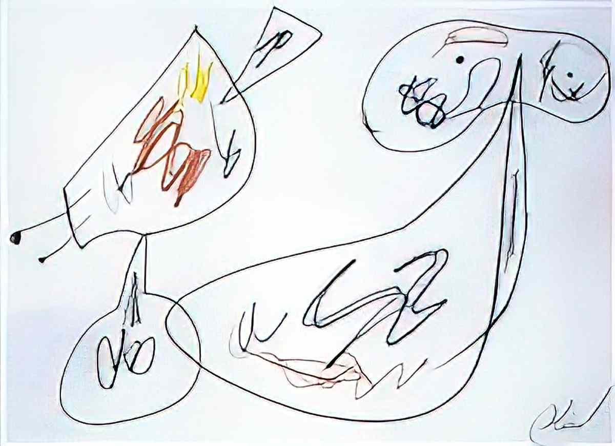 Joan Miro 5 + 2 = 7 Art A4 Photo Print