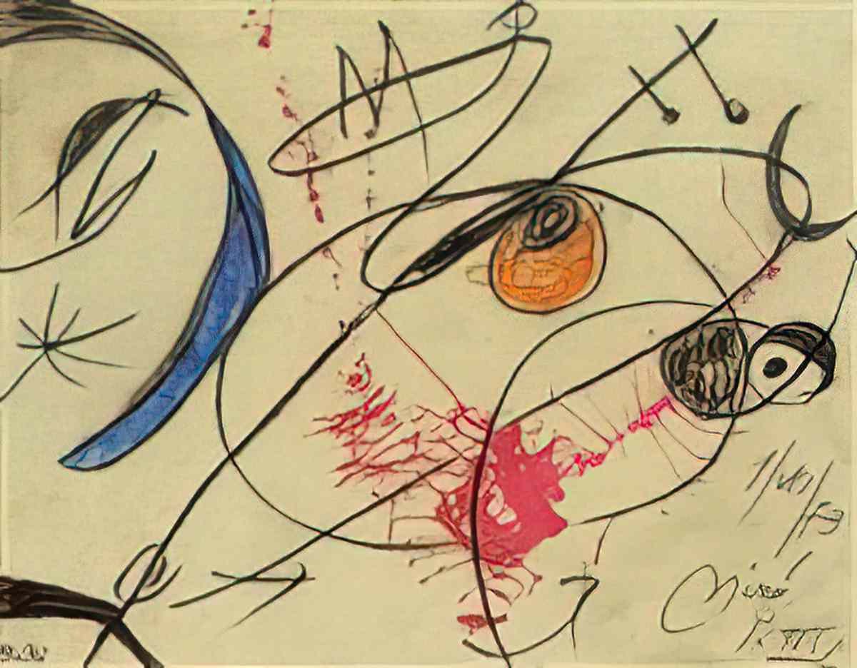 Joan Miro aus erik satie poemes et chansons Art A4 Photo Print
