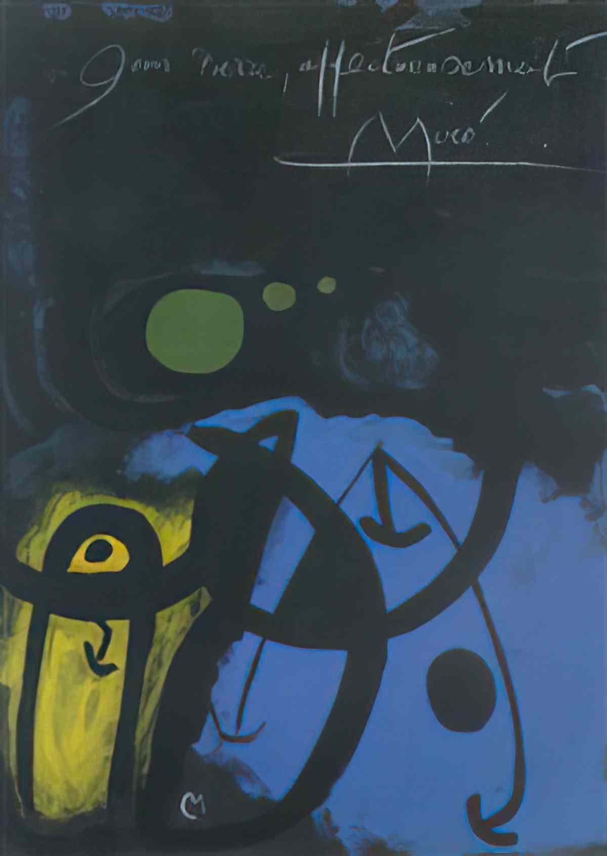 Joan Miro blue star Art A4 Photo Print