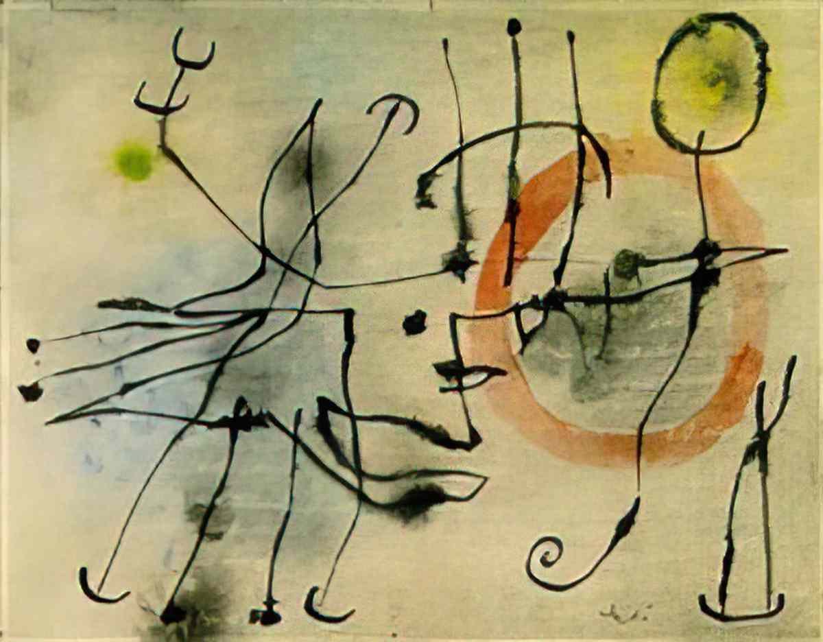 Joan Miro chien aboyant Art A4 Photo Print