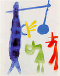 Joan Miro chien attaquant un oiseau1 Art A4 Photo Print