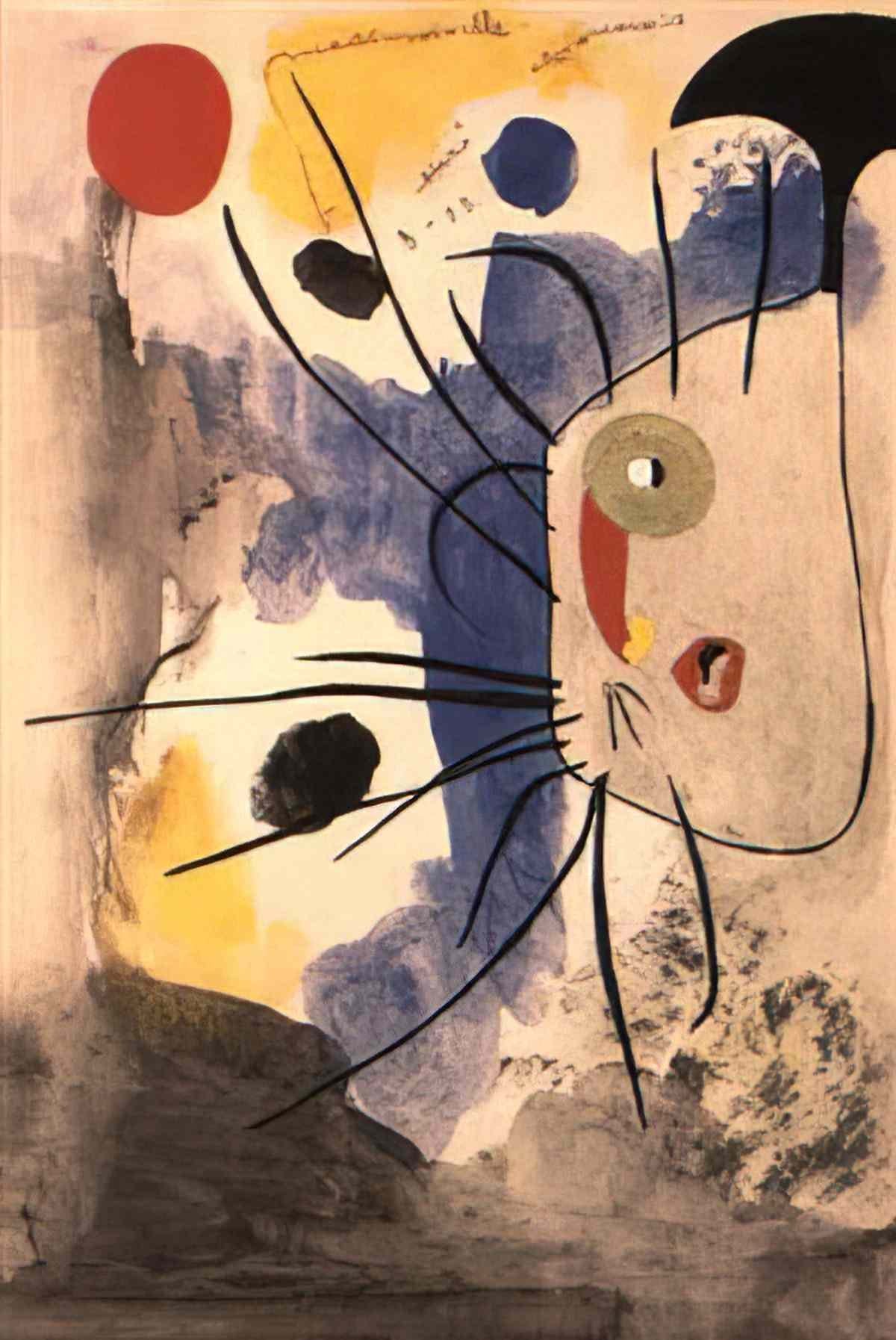 Joan Miro chien i Art A4 Photo Print