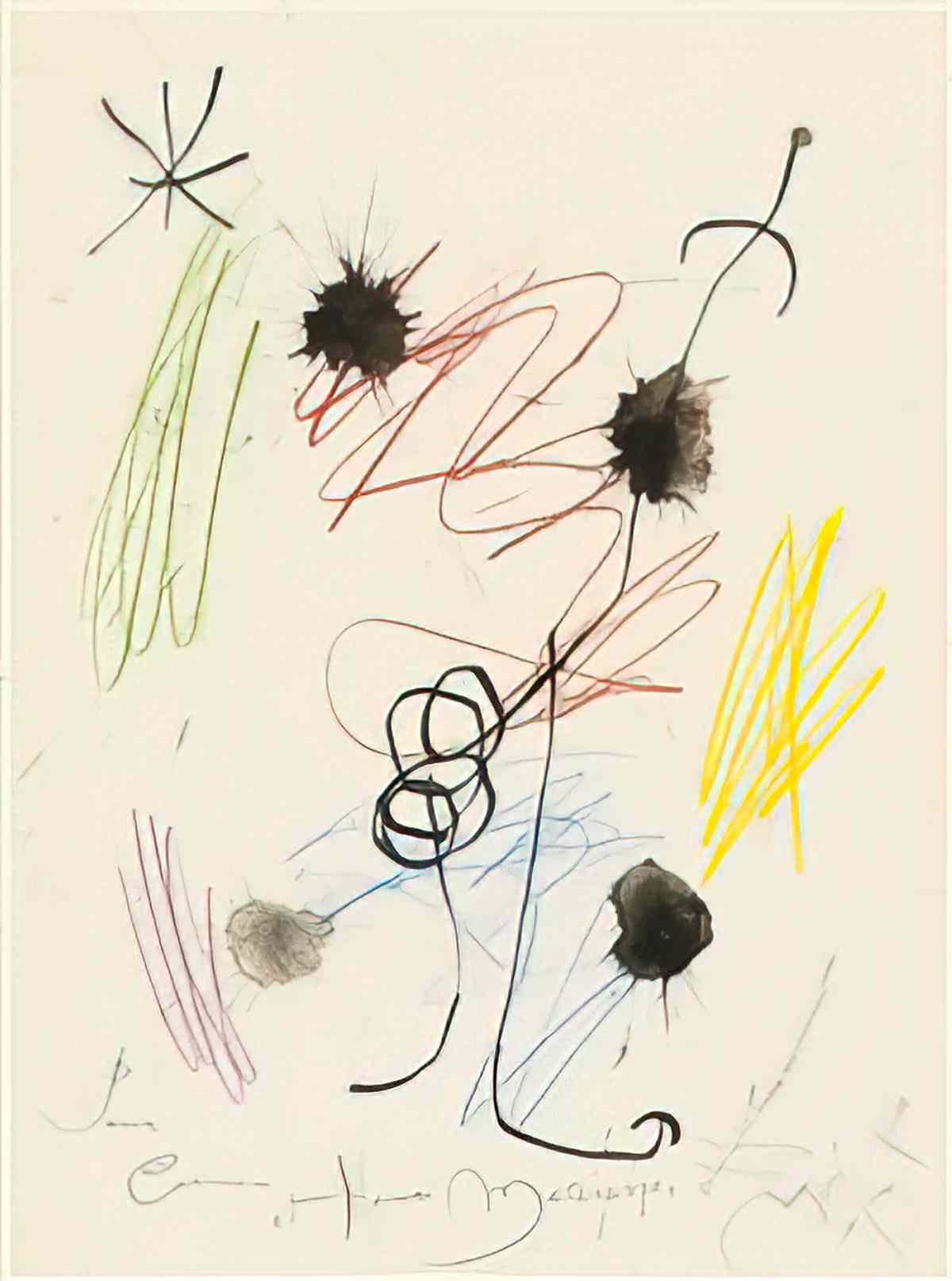Joan Miro collage peinture Art A4 Photo Print