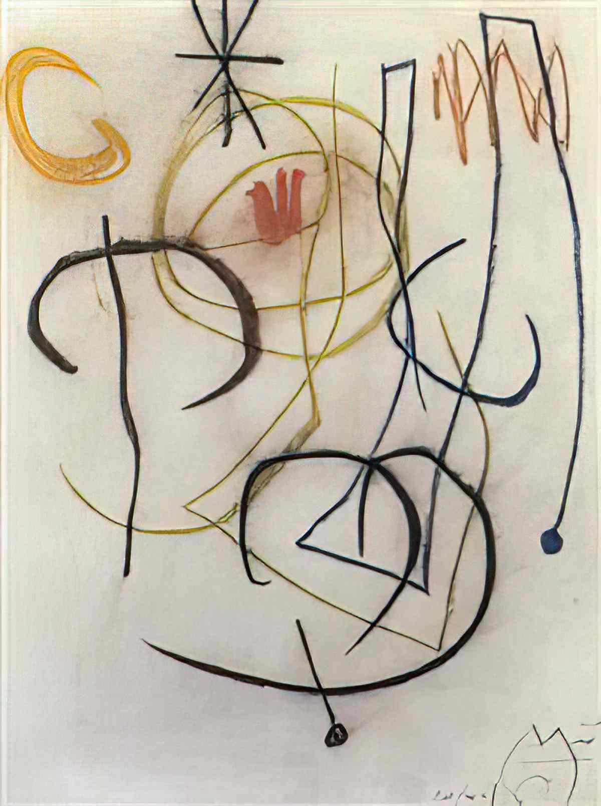 Joan Miro collage peinture1 Art A4 Photo Print