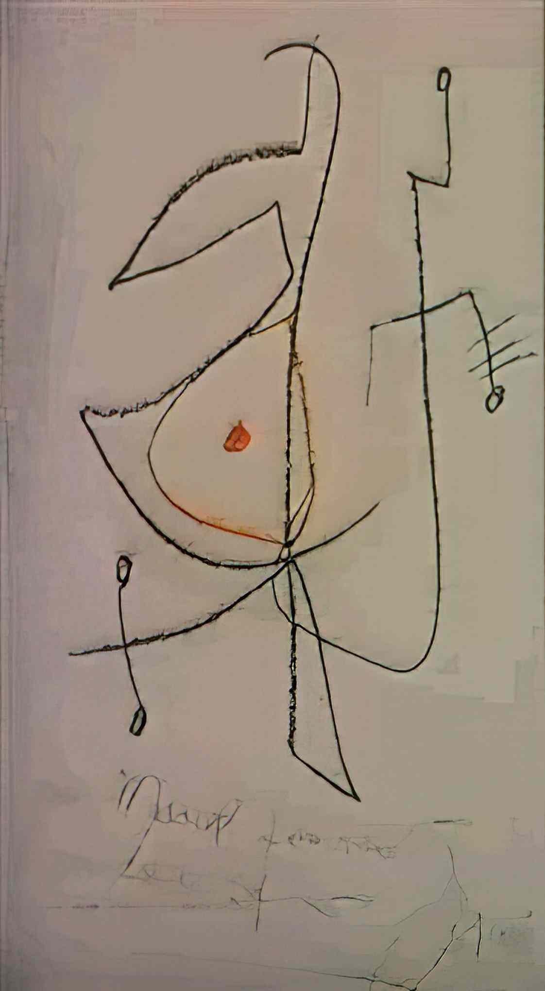 Joan Miro composition au fil de fer Art A4 Photo Print