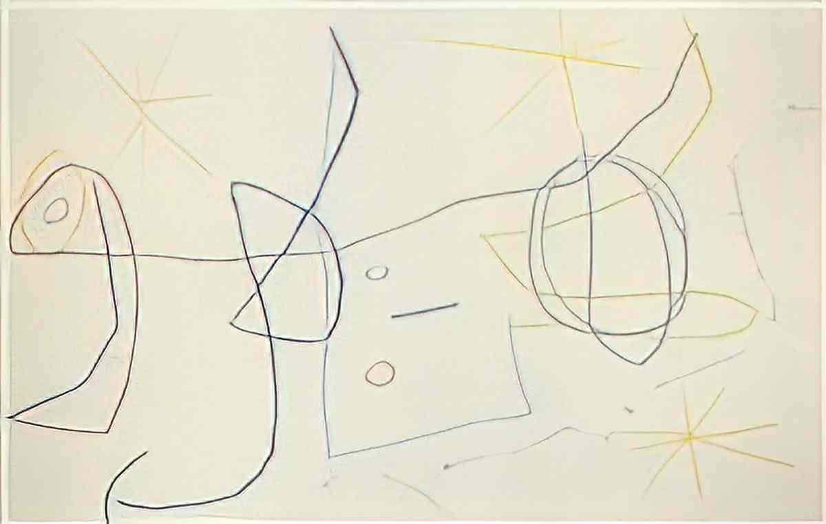 Joan Miro composition au visage Art A4 Photo Print